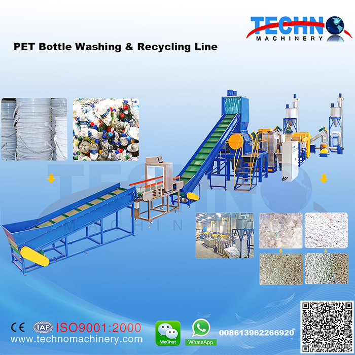 PET Bottle Flakes Recycling and Washing Line