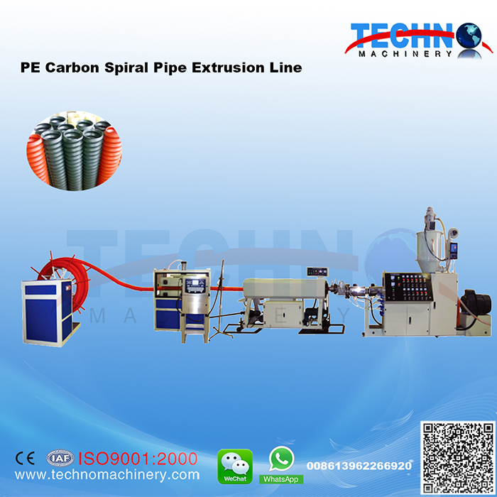 PE Carbon Spiral Hose Extrusion Line